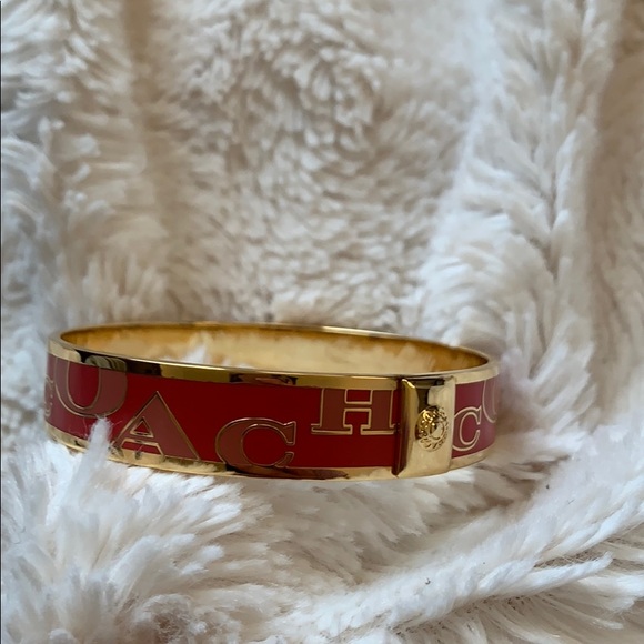 Coach Gold and Peach Bangle - Picture 3 of 6